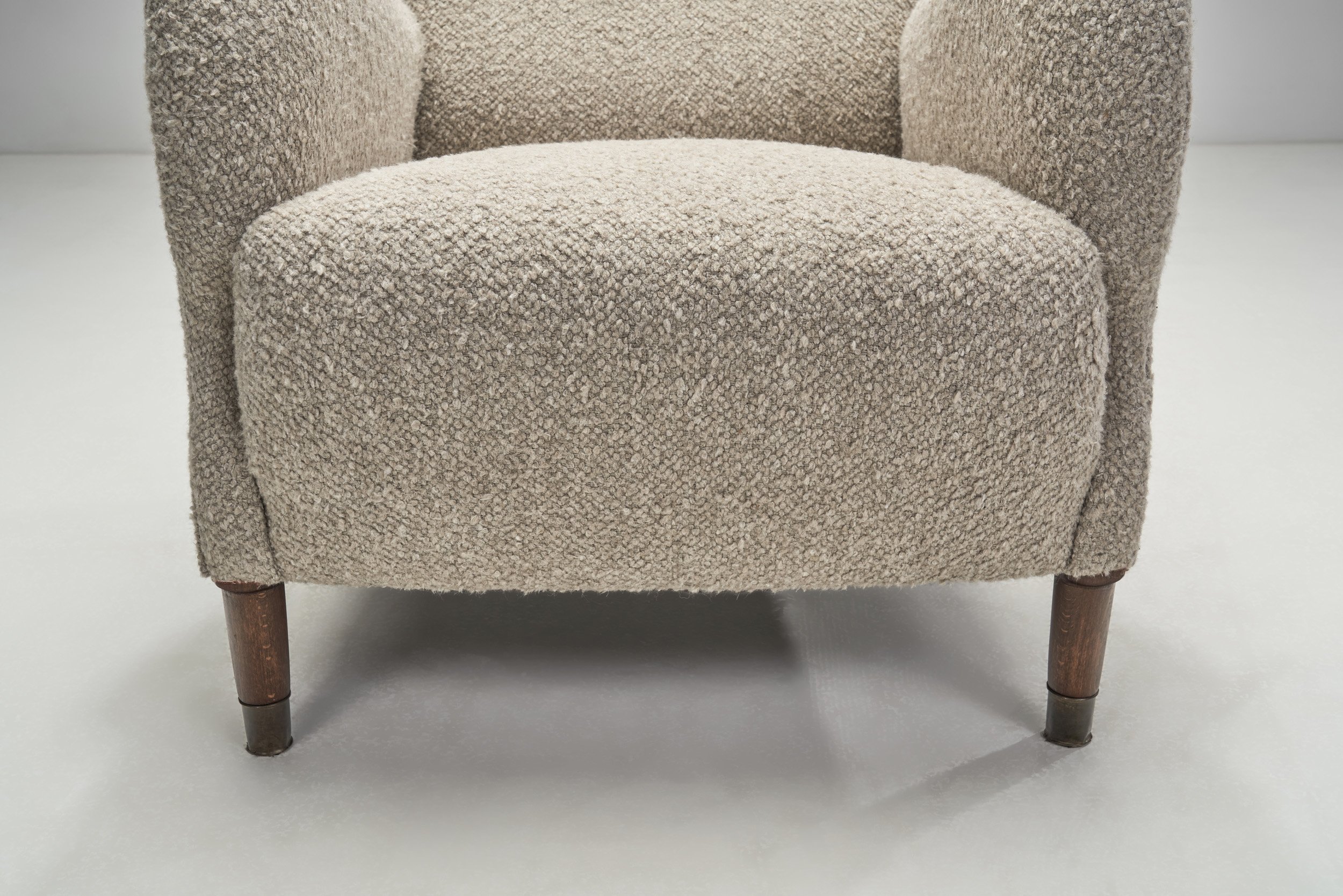 Danish Cabinetmaker Upholstered Easy Chair with Beech Legs ...